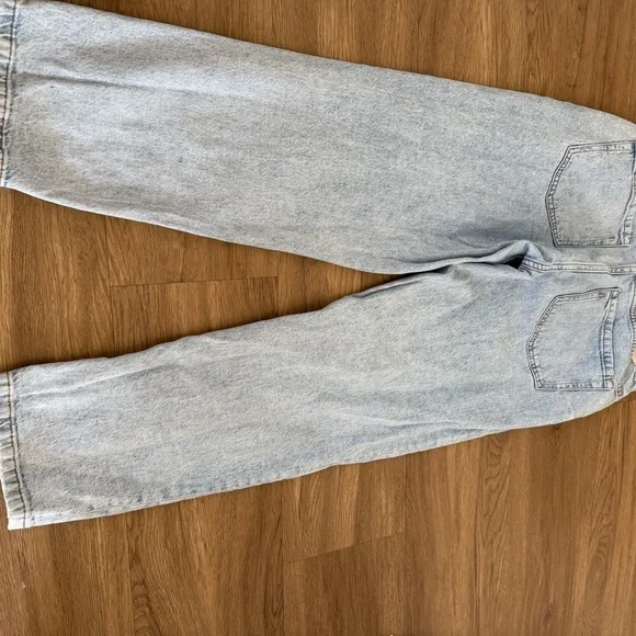 Zara Light Blue Straight Leg Jeans for Women - Picture 3 of 4